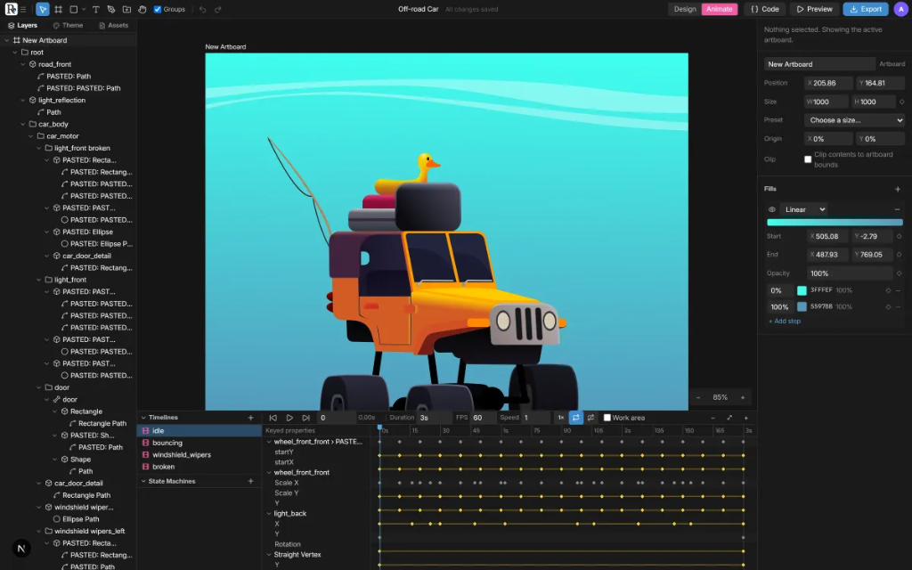 OpenRive: Open-Source Local-First Rive Animation Editor - Apex Team Project Details