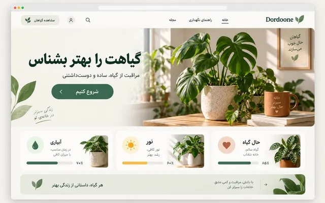 Dordoone: منصة ذكية لرعاية النباتات المنزلية وPlantPet - نمونه کار و پروژه نرم‌افزاری تیم اپکس